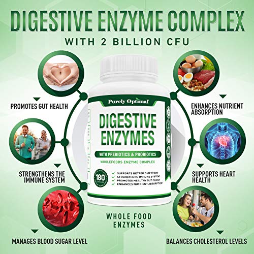 Purely Optimal Premium Digestive Enzymes Plus Prebiotics & Probiotics
