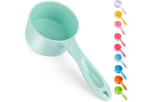 Super Design 1/2 Cup Dog Food Scoop for Container Melamine Measuring Scoop for Dogs Cats Birds and Rabbits Pet Food Feeding Scoop Dishwasher Safe - Baby Green