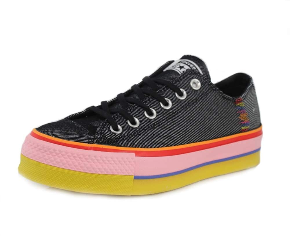 chuck taylor all star rainbow platform low top