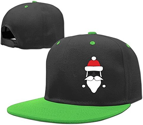 Children's Santa Claus Face Red Hat White Beard Adjustable Hip Hop Hat Baseball Cap