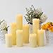 Flameless LED Candles by LampLust | Battery Operated, Ivory Wax Drip, Heights of 4
