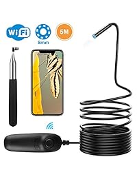Aiguozer   Cámara de inspección inalámbrica de 0.315 in, impermeable, 1200 p, HD, semirrígida, para smartphone Android e iOS (20.7 ft)