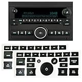 StyleZ 2PCS GM Radio Button Repair Decal Sticker Set Radio Repair Kit Dash Replacement for 2007-2015 GM Vehicles Ruined Peeling Faded Chipped Scratched Radio Buttons Suit for Tahoe, Yukon