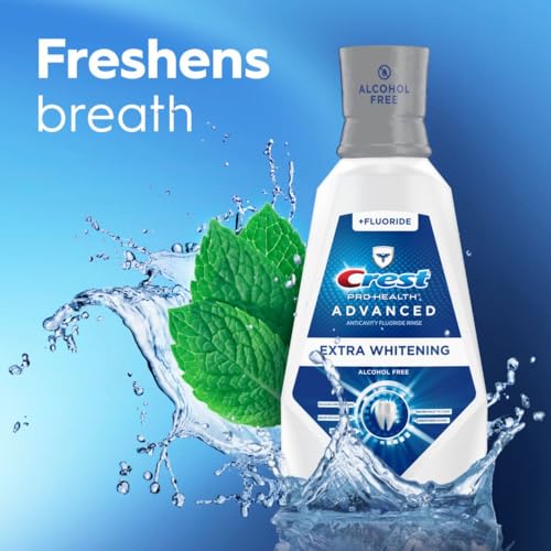 CREST PRO-HEALTH ADVANCED MOUTHWASH, ALCOHOL FREE, EXTRA WHITENING, ENERGIZING MINT FLAVOR, 2X946ML (32 FL OZ)