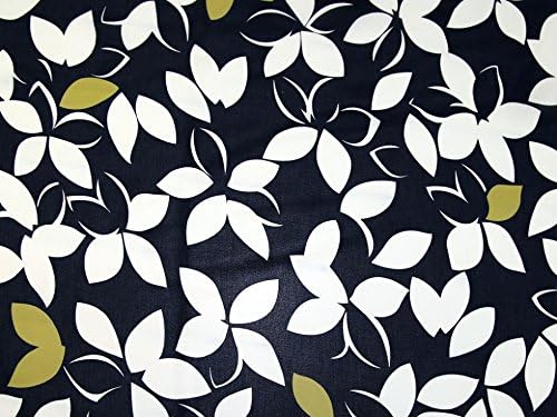 John KaldorFloral Leaf Print Chiffon Dress Fabric Black & Lime - per metre