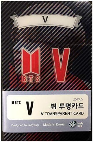 KPOP BTS Bangtan Boys V Photo Transparent Cards 25 Pieces