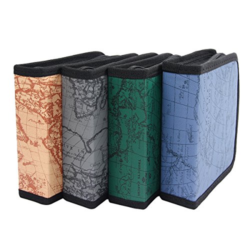 Mochiglory EVA World Map Pattern CD/DVD Bag 40/80 Discs Storage Carry Case Holder Wallet Carry Organizer - Thumbnail 2