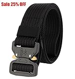 Tactical Belt,1.5 Inch Men's Web Army Military Quick Release Buckle Belt (Gift Package)