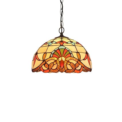 Tiffany Style Pendent Lamps 8 Inch European Style Antique Stained