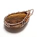 Top Plaza Wire Wrapped Tree of Life Natural Gemstone Teardrop Pendant Necklace Healing Crystal Chakra Jewelry for Women - Tiger Eye Stone