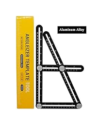 ValueHall regla de medición de ángulo de aleación de aluminio, multiángulo, herramienta de plantilla para artesanos, constructores y artesanos, buscador de ángulo V7035 2