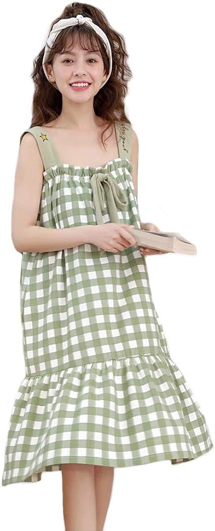 Amazon ルームワンピース ネグリジェ レディース ルームウェア パジャマ チェック柄 寝巻き 部屋着 キャミワンピ ゆったり バスローブ ルームワンピース ネグリジェ 通販