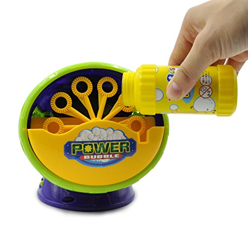 Termichy Automatic Bubble Machine with High Output, Battery Powered Bubble Blower for Indoor/Outdoor Use - Kid's Fun by (Purple)