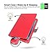 iPad Mini Case, iPad Mini 2 Case, iPad Mini 3 Case Cover, Cambond Slim Fit Auto Sleep / Wake Flip Case Cover with Card Slots and Stylus Holder, Protective Premium PU Leather (Red)