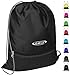 G4Free 15L Drawstring Backpack 15L&20L Cinch Bag String Backpack Gym Bag for Men Women Nylon (Black)