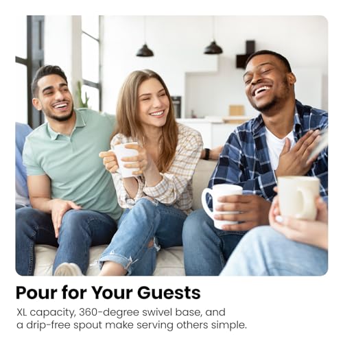 Chefman Electric Kettle with Temperature Control, 5 Presets LED Indicator Lights, Removable Tea Infuser, Glass Tea Kettle & Hot Water Boiler, 360° Swivel Base, BPA Free, Stainless Steel, 1.8 Liters - Image 9