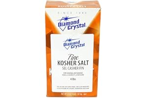 Diamond Crystal Kosher Salt, 4 lbs - Fine, Ideal for Fried Foods, Baking, Cooking - Spices & Seasonings