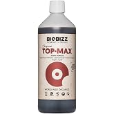 BioBizz Top-Max Organic Flowering Stimulator &amp; Bloom Booster 1L | Humic acid bloom booster increases flower size, aroma, essential oils and crop weight. For soil, coco and hydroponics