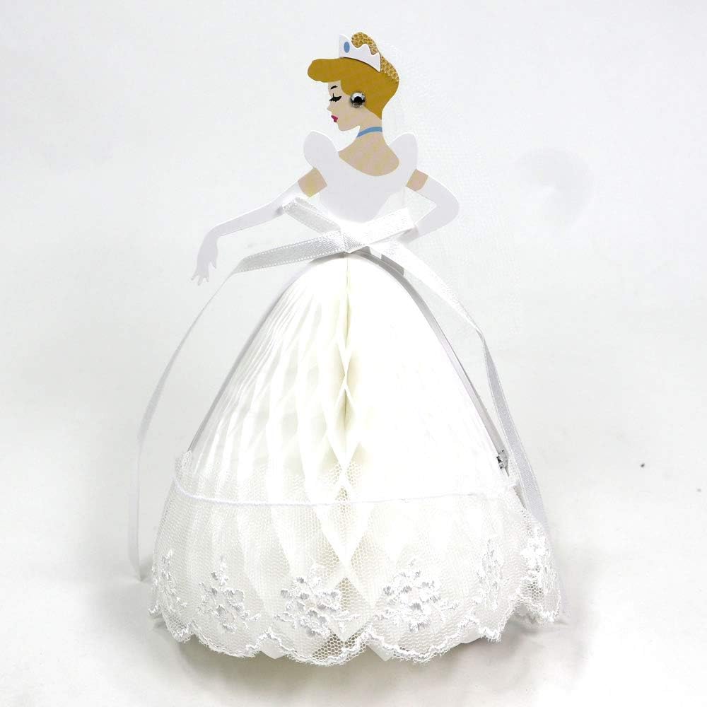 Amazon Disney ディズニー プリンセス ハニカム多目的カード シンデレラ Hc レース ベール付き おしゃれ かわいい グリーティングカード 多用途 誕生日祝い Apj グリーティングカード 文房具 オフィス用品