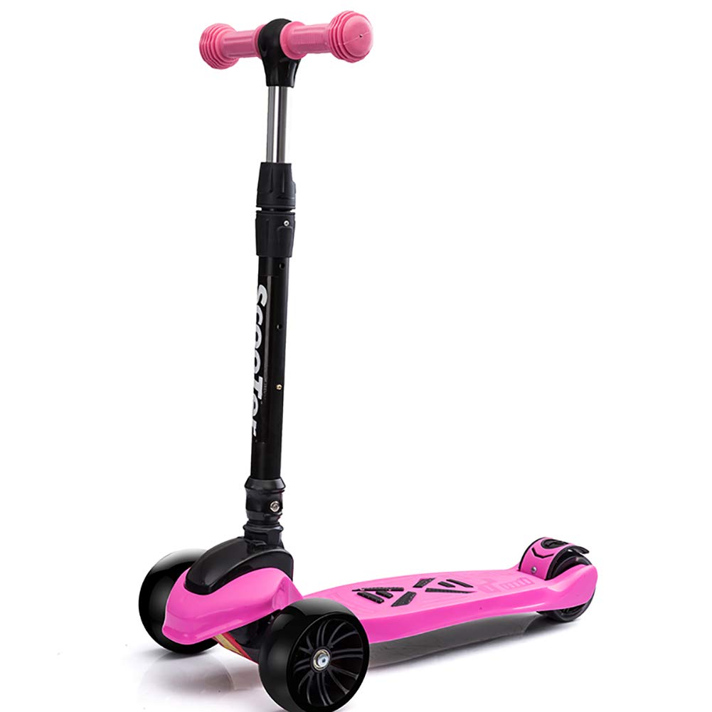 色 Pink Springgreen B07mwwt1h2 キックボード本体 つけられた車輪が付いている折る蹴りのスクーター 子供のための調節可能なスクーター3 13年の古い 広いペダル及び後部ブレーキ 女の子及び男の子のための最もよいギフト Pink キックボード本体 一部予約販売