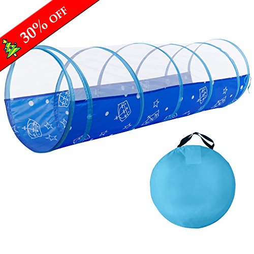 SGILE Play Tent Tunnel for Kids, Indoor Outdoor Game for Early Learning, Blue