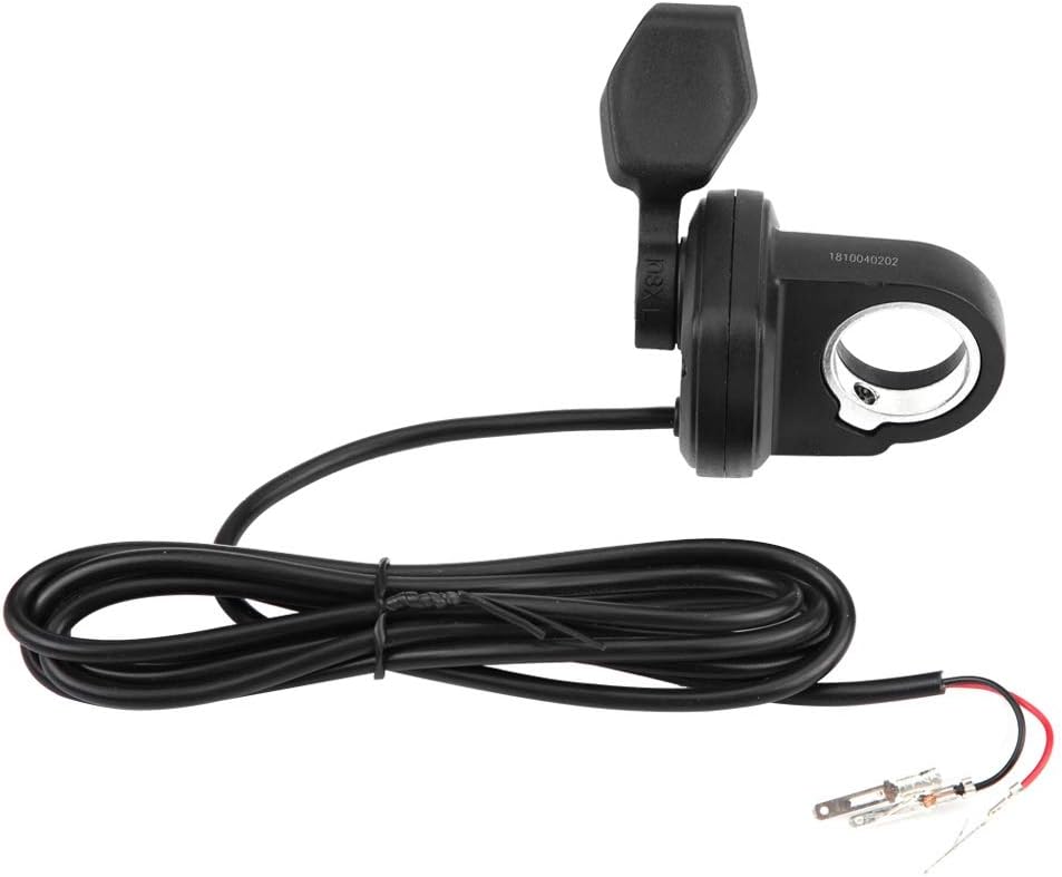 Finger Thumb Throttle Ergonomic Design 20-22mm DIA Handlebar For Electric Bicycle Scooter Bike Left/Right 5V, Black (Left)