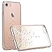 iPhone 7 Case,Comma [Polka Crystal Series] Original Swarovski Element Hard [PC Transparent] Case for iPhone 7 (Gold Polka)