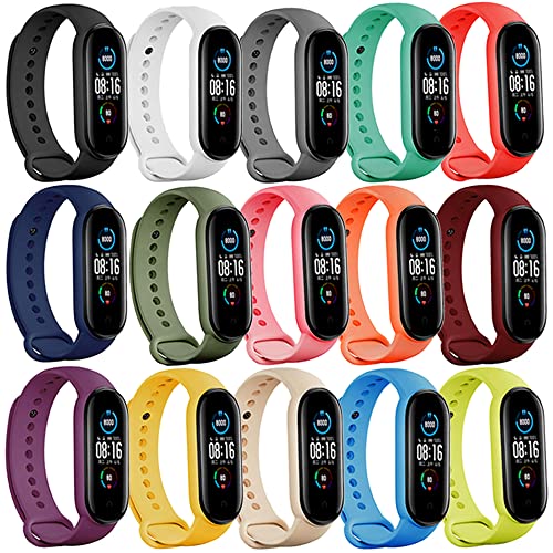 15 Pack Compatible with Xiaomi Mi Band 6 Strap / Amazfit Band 5