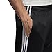 adidas Men's Essential Tricot 3 Stripe Tapered Pants, Black/White, Large