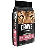 crave grain free with protein from chicken salmon dry indoor adult cat food 10 pound bag