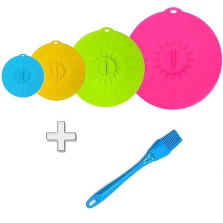 JSS Silikon Saugnapf Deckel und für – passt verschiedenen Größen und Farben von Tassen, Schüsseln, Pfannen, oder Lebensmittel