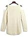 Merryfun Women's Cold Shoulder Sweater Fall Long Sleeve Knit Pullover Tops