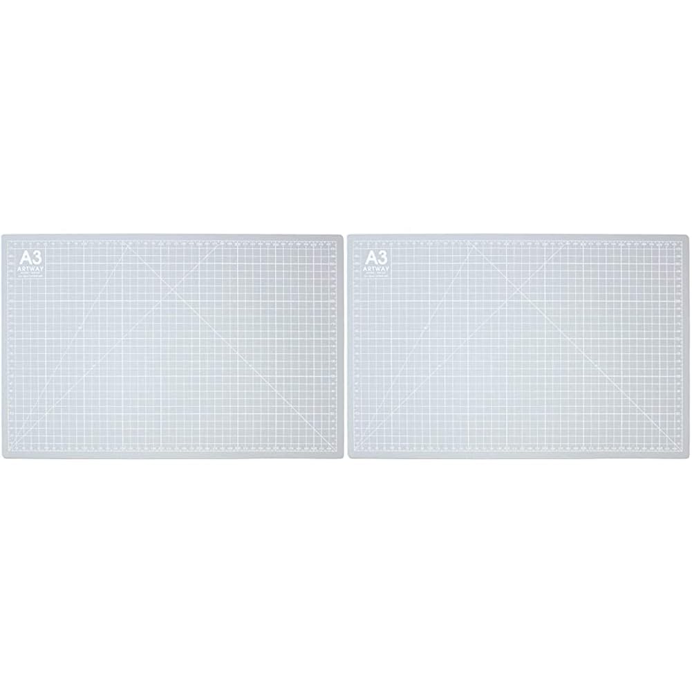 Artway 2302497 Self Healing Cutting Mats - A3,Grey (Pack of 2)