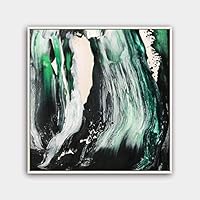 Framed Canvas Wall Art Abstract Color Painting Canvas Prints Home Artwork Decoration for Living Room,Bedroom - 16x16 inches