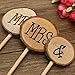 3 Pcs Mr & Mrs Cake Toppers Rustic Wedding Wood Decorations Mariage Wedding Decoration Event Party Supplies topo de bolo