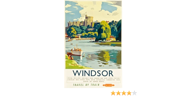 Art Windsor Vintage Gwr Lms Railway Poster A1 A2 A3 A4 Sizes Art Posters