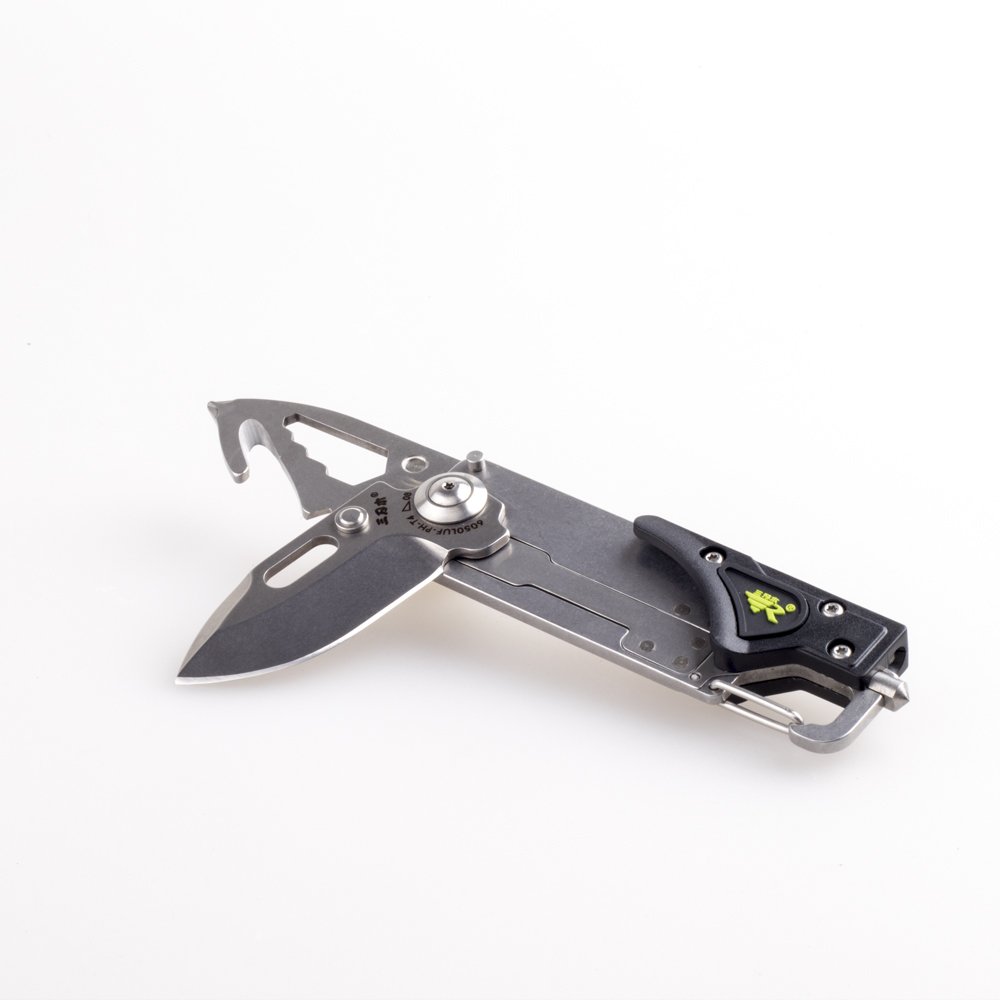 Sanrenmu LUF PH T Outdoor Acampada y Senderismo Multiusos Navajas de Bolsillo