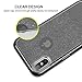 iPhone X Case, BENTOBEN Clear Black Glitter Bling Soft TPU Cover Shockproof 2 in1 Hybrid PC Slim [Support Wireless Charging] Protective Phone Case for iPhone X / 10 2017 (5.8 inch), Black