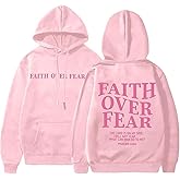 BEBNKGK Faith Over Fear Hoodie-Christian Hoodies for Women Christian Religious Sayings Sweatshirts Inspirational Jesus