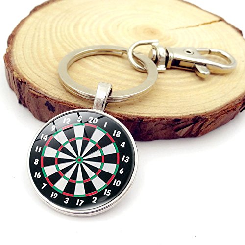 Kanggest Darts Target Pendant Charm Keychain Keyring for Husband Boyfriend Sports Fan - Thumbnail 6