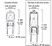 Simba Lighting Halogen Light Bulb G8 T4 35W JCD Bi-Pin (10 Pack) Longer 1.7