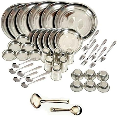 Apricot Stainless Steel Dinner Set of 44 Pcs
