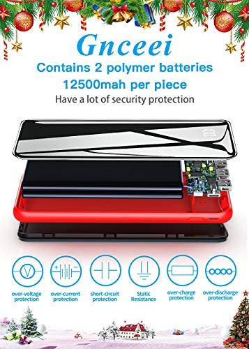 Portable Charger Power Bank 25000mAh - High Capacity with LCD Digital Display,3 USB Output & Dual Input External Battery Pack Compatible with Smart Phones,Android Phone,Tablet and More - Thumbnail 4