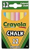 Crayola Chalk Sticks Multi-colors 12 Per Box (Pack of 12) 144 Chalk Sticks in Total