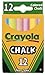 Crayola Chalk Sticks Multi-colors 12 Per Box (Pack of 12) 144 Chalk Sticks in Total