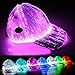 GALEXBIT Baseball Caps Flashing Optical Fiber Fabric Baseball Hat Light Up Luminescent Fiber Light Up 7 Colors LED Flash Light RGB Colors a Hat Has 7 Colors White