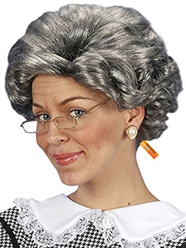 Make Mrs Doubtfire Costumes - Old Woman Wig (Unisex) - Choose