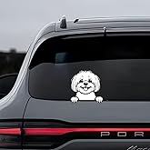 Cute Dog Car Stickers 2-Pack, Waterproof Stickers for Cars, Windows, Laptops – Adorable Puppy Decal B100