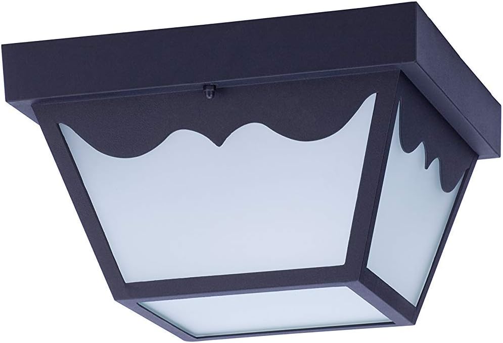 ARVI’S LED Outdoor Porch Ceiling Light Fixture Black Steel HOUSING