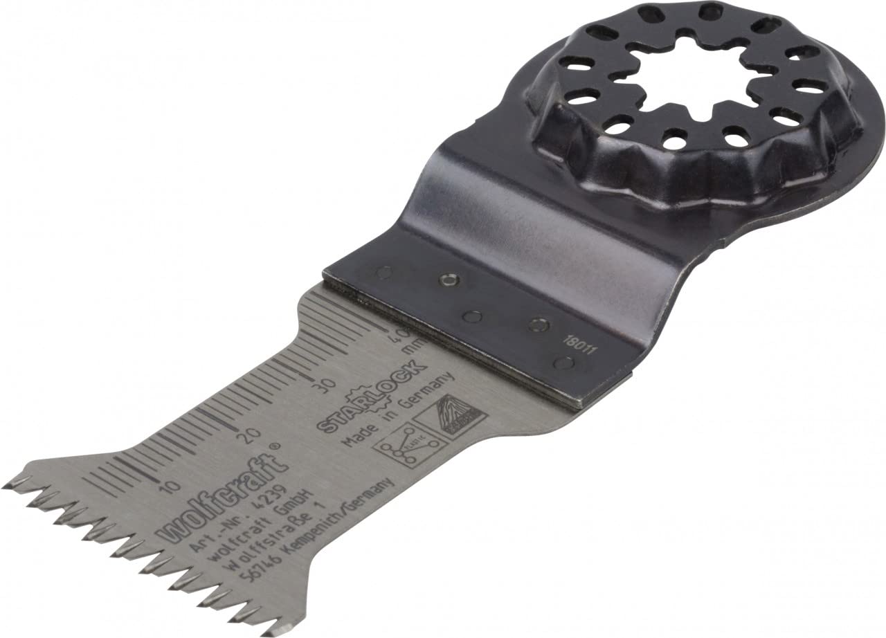 wolfcraft BIM Pushcut Saw Blade “Expert”, STARLOCK receptacle, wood, 35 mm I 4239000 I For cutting to length, plunge cuts and rip cuts